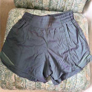 Lululemon Hotty Hot High Rise Lined Short 4” Iridescent Tidewater Teal